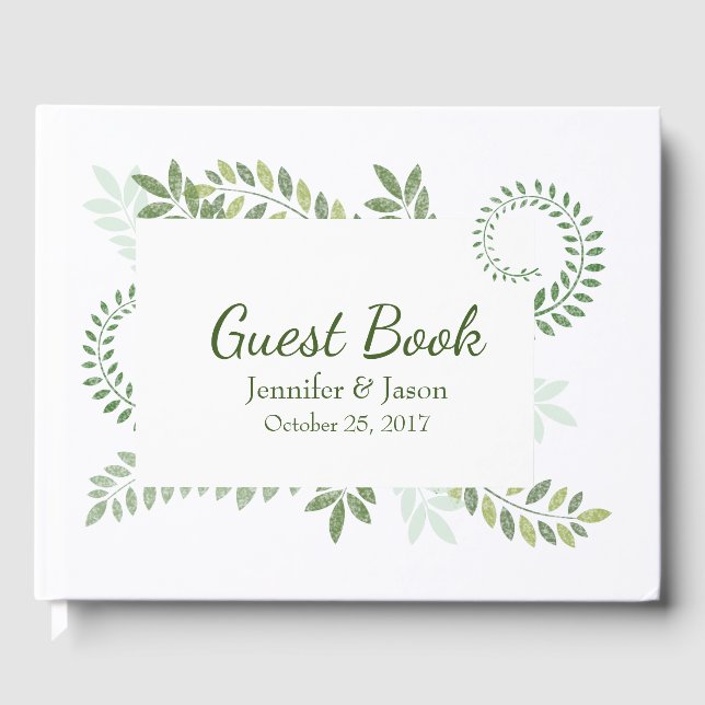 Livre d'or de mariage Green Ferns (Recto)