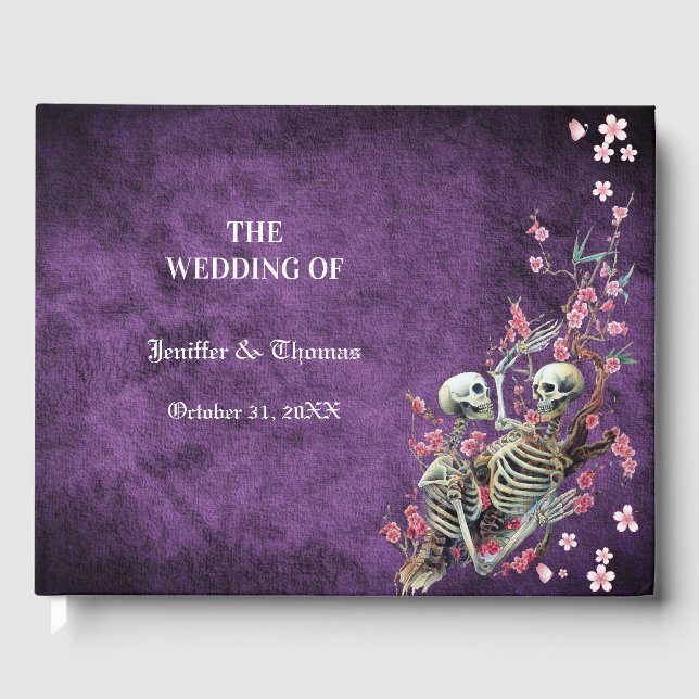 Livre d'or de mariage Halloween gothique (Recto)