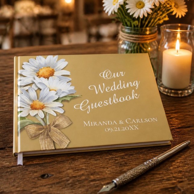 Livre d'or de mariage Happy Daisy (Créateur téléchargé)