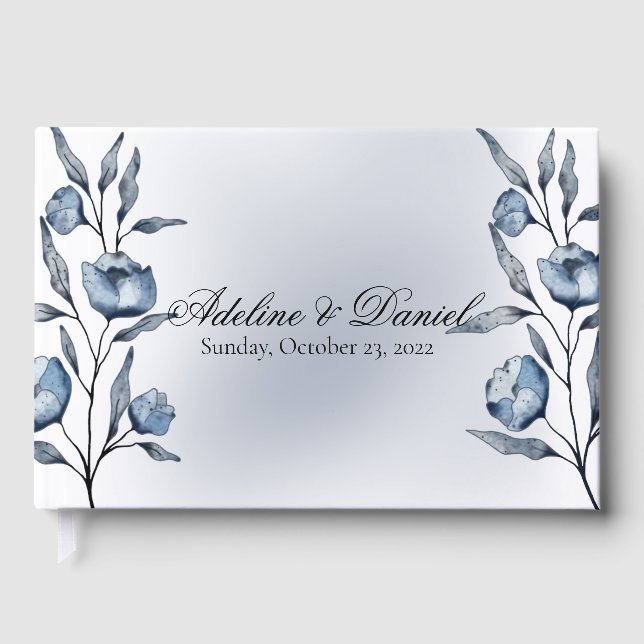 Livre d'or de mariage Indigo Romance (Recto)
