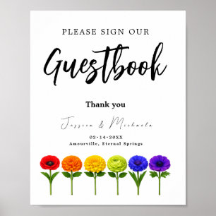 🌈 Livre d'or de mariage LGBT Flourissez ensemble
