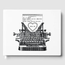 Livre d'or de mariage Memo Machine à écrire Vintag
