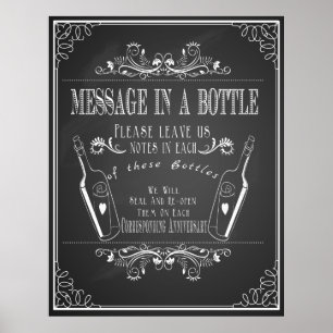 Livre d'or de mariage "Message dans une bouteille"