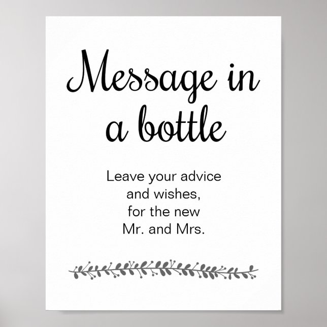 Livre d'or de mariage Message dans une bouteille (Devant)