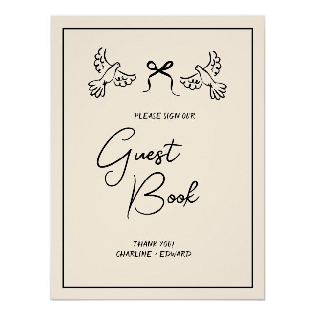 Livre d'or de mariage Minimal Olive et Blush  (Devant)
