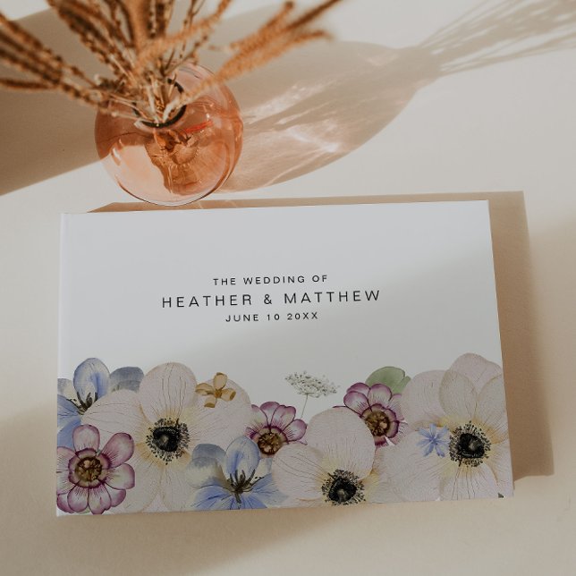 Livre d'or de mariage moderne (Modern Floral Wedding Guest Book by Painted Paperie
)