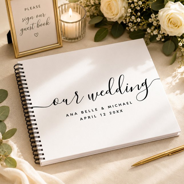 Livre d'or de mariage moderne minimal élégant call (Créateur téléchargé)