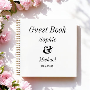 Livre d'or de mariage noir et blanc