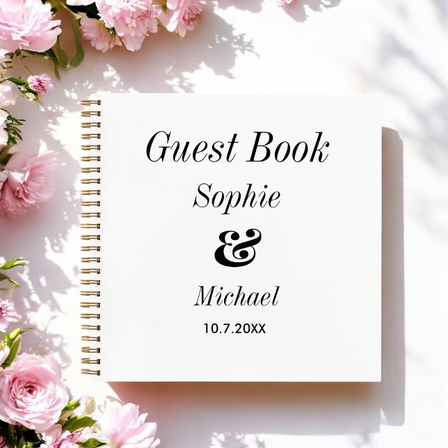 Livre d'or de mariage noir et blanc (Créateur téléchargé)