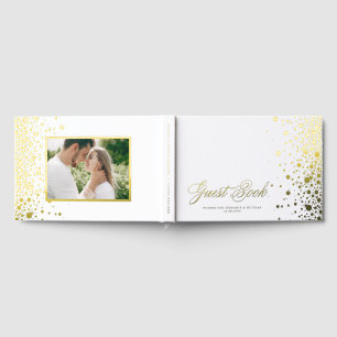 Livre d'or de mariage photo avec points de confett