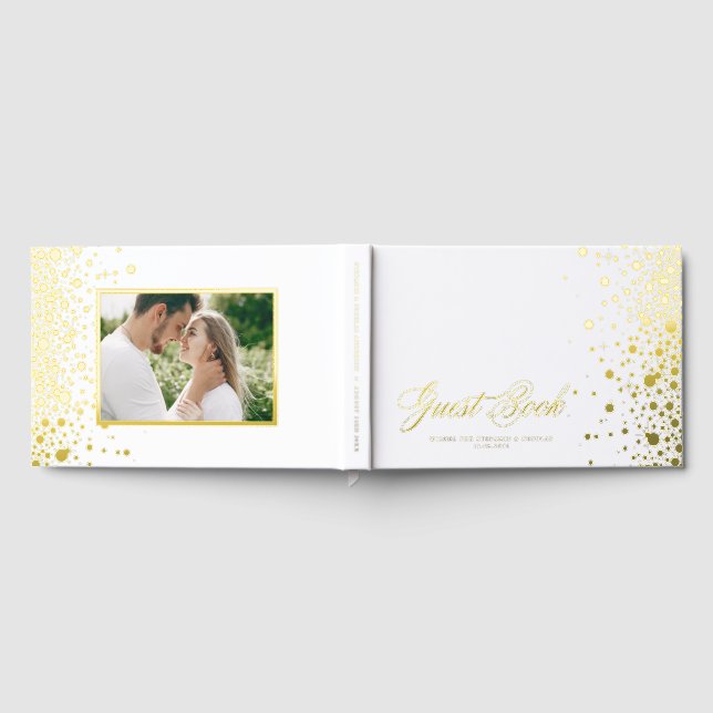 Livre d'or de mariage photo avec points de confett (Complet)