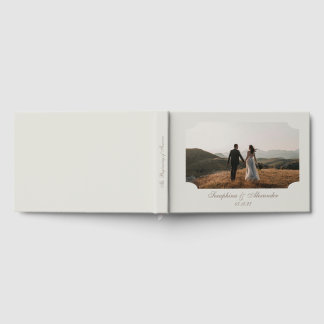 Livre d'or de mariage photo élégant taupe