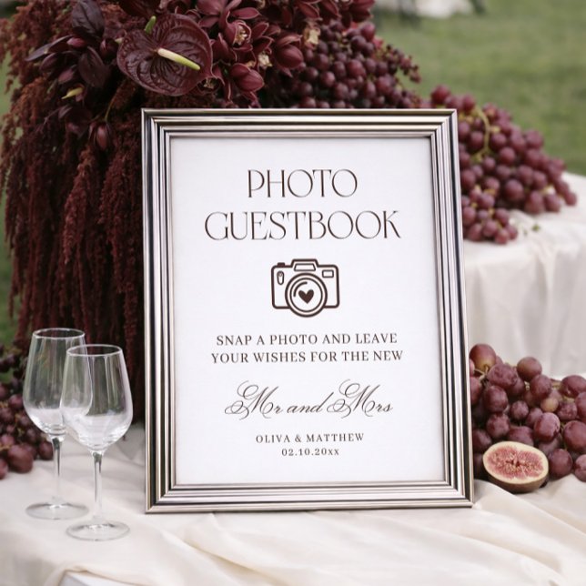 Livre d'or de mariage photo marron (Créateur téléchargé)