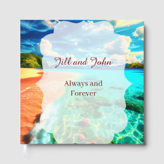 Livre d'or de mariage plage personnalisé