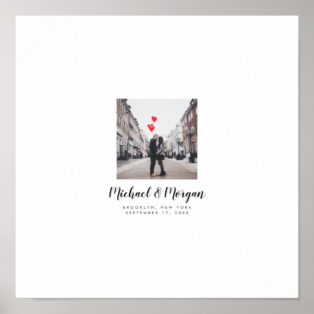 Livre d'or de mariage pour souhaits manuscrits (Devant)