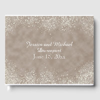 Livre d'or de mariage Poussière d'étoiles Brun dou