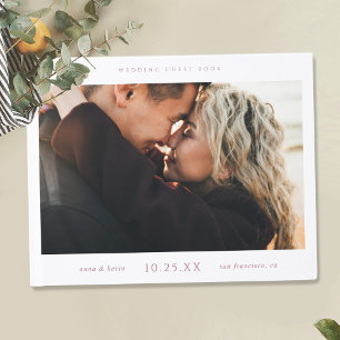 Livre d'or de mariage Rose Gold Simple Chic avec p