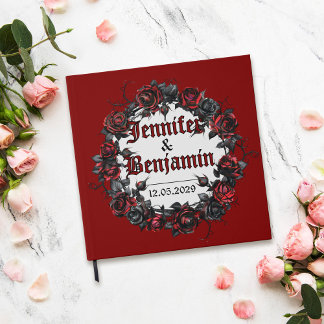 Livre d'or de mariage Rose Gothique Rouge dans Dar