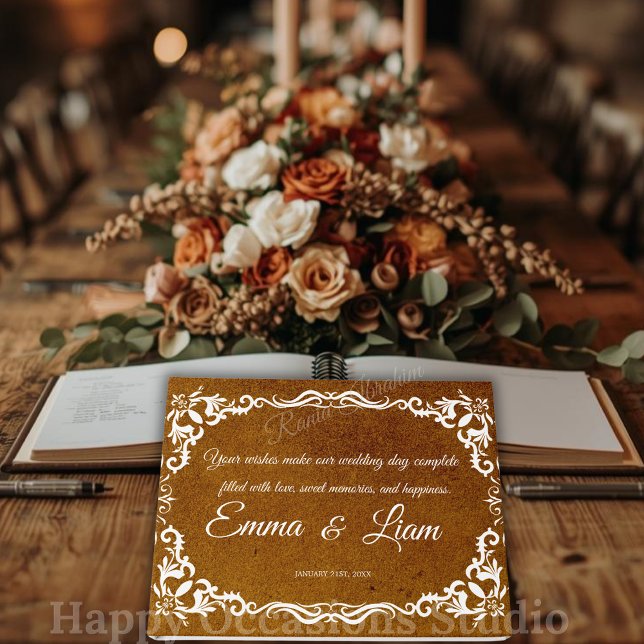 Livre d'or de mariage rustique mexicain  (Créateur téléchargé)