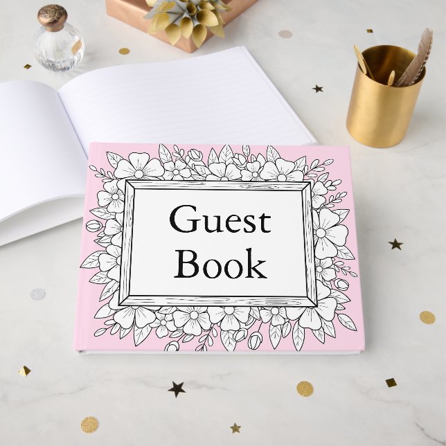 livre d'or de mariage simple (Recto ouvert)