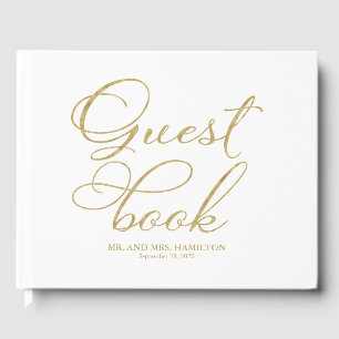 Livre d'or de mariage simple calligraphie élégante