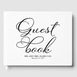 Livre d'or de mariage simple calligraphie élégante