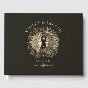 Livre d'or de mariage Soleil Lune Céleste