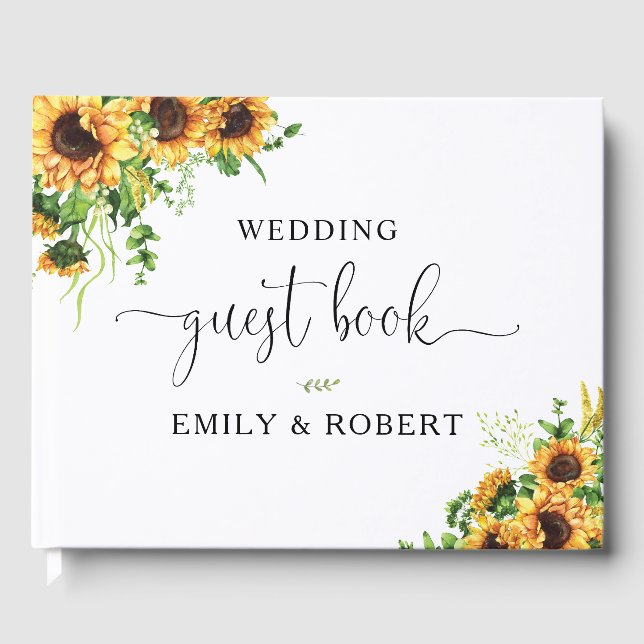 Livre d'or de mariage Tournesol (Recto)