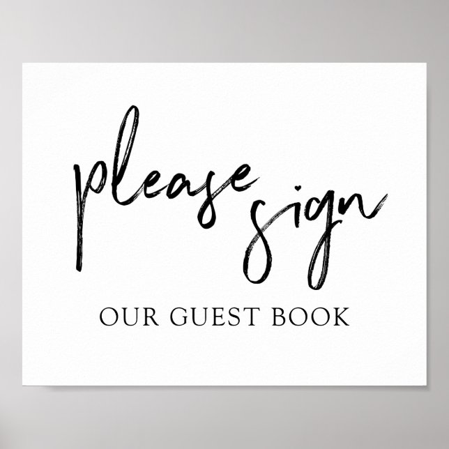 Livre d'or de mariage Typographie | Noir (Devant)