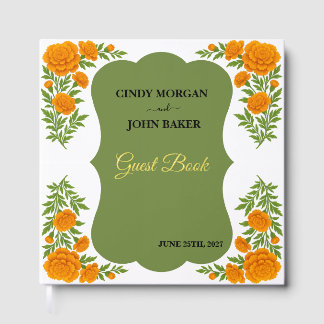 Livre d'or de mariage vert olive - Souci