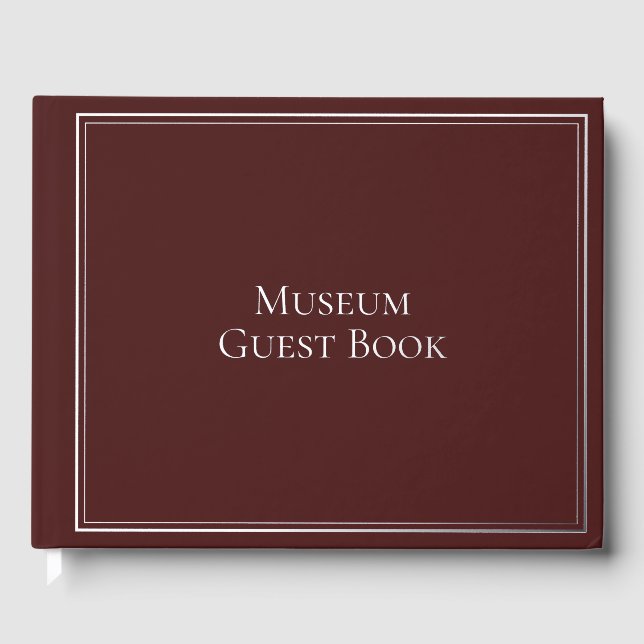 Livre d'or de musée en reliure cartonnée bordeaux  (Recto)