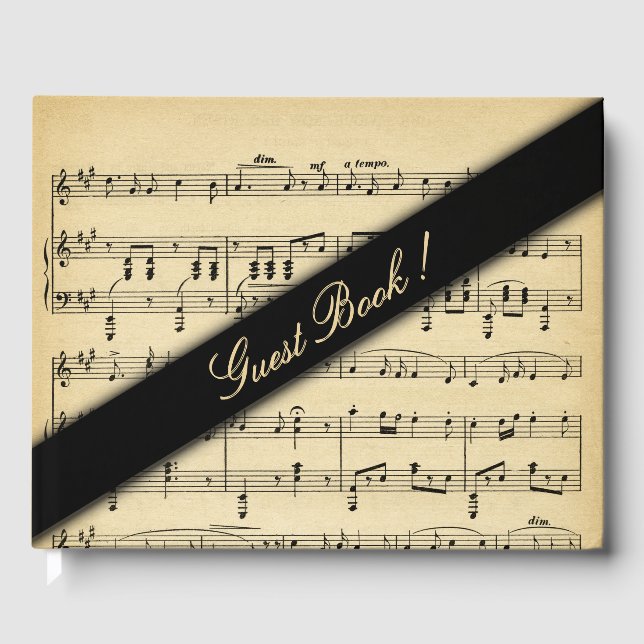 Livre d'or de partitions de musique anciennes (Recto)