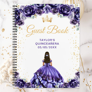 Livre d'or de Quinceañera de la princesse violet f