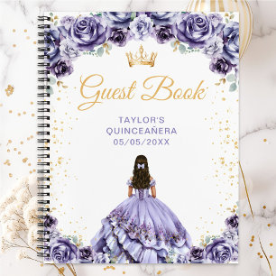 Livre d'or de Quinceañera Princesse Violet Poussié