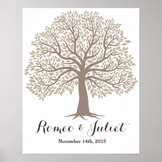 Livre d'or de signature - Big Oak Tree - Mariage (Devant)