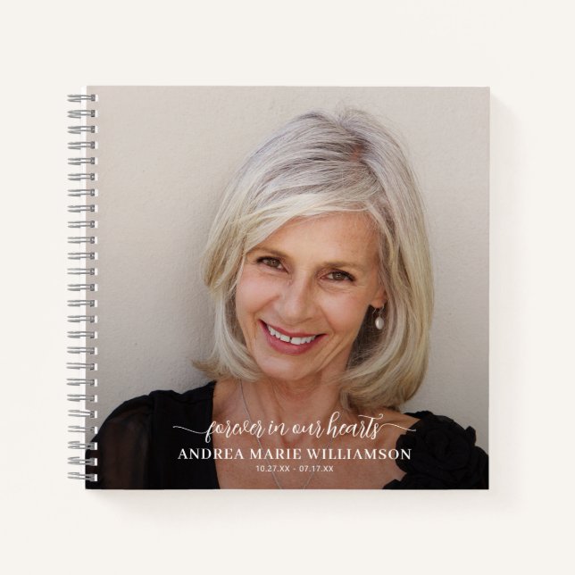 Livre d'or de souvenir ou de funérailles avec phot (Devant)