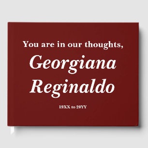 Livre d'or de Sympathie de base et de deuil