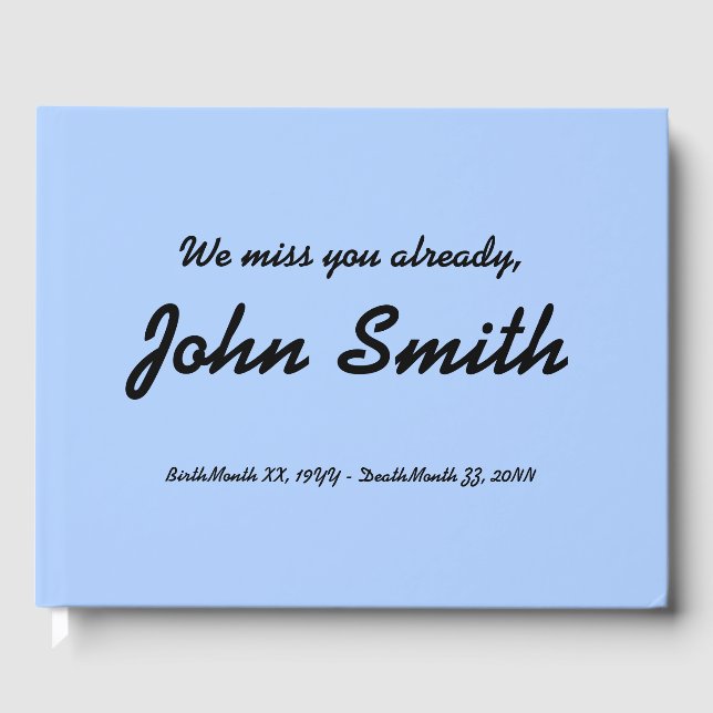 Livre d'or de Sympathie simple et élégante (Recto)