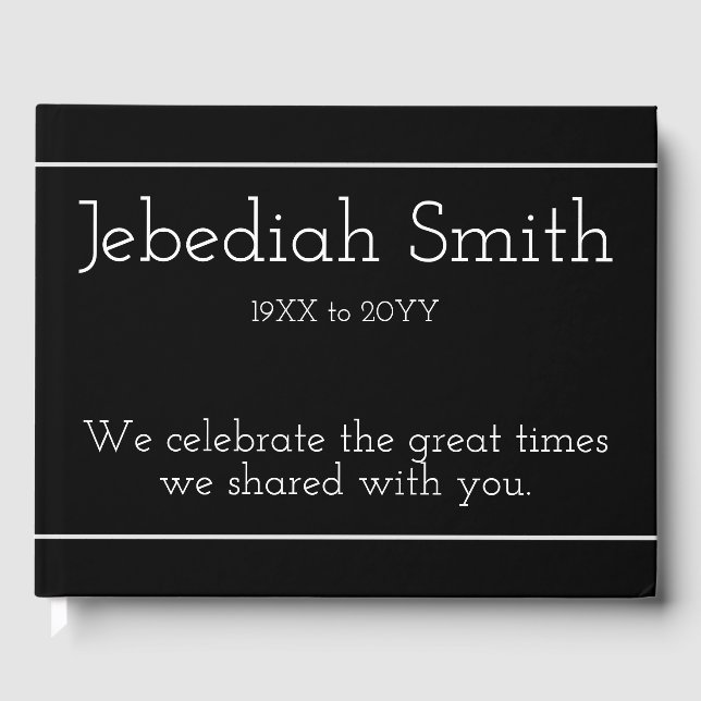 Livre d'or de Sympathie simple et triste (Recto)