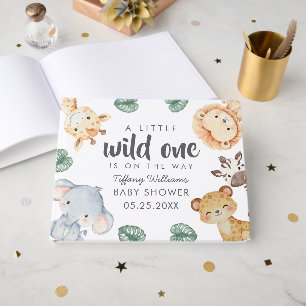 Livre D'or Décor de Baby Shower Animal de Safari Wild One