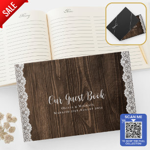Livre D'or Dentelle rustique ÉVÉNEMENT Personnalisé Garder pe