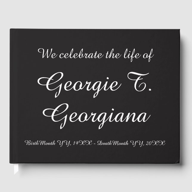 Livre d'or des funérailles : "Nous célébrons la vi (Recto)