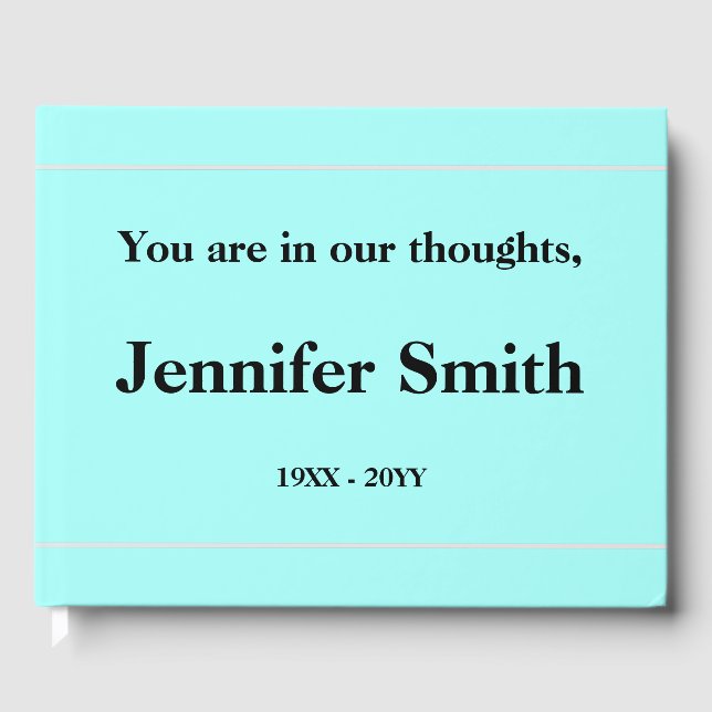 Livre d'or des funérailles simples et conservatric (Recto)