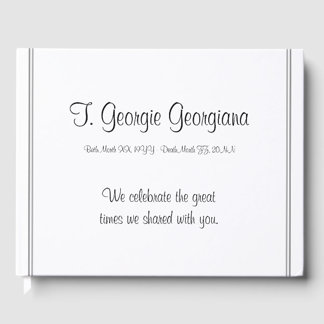 Livre d'or des souvenirs élégants et Customisés (Recto)