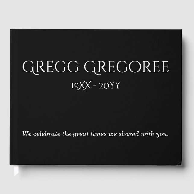 Livre d'or des souvenirs élégants et minimaux (Recto)