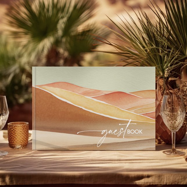 Livre D'or Desert Vibes Paysage Cactus Motif Mariage ID1019 (Créateur téléchargé)