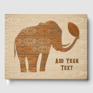 Livre D'or Design d'art tribal des éléphants