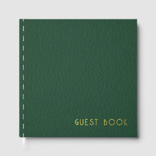 Livre D'or Design en cuir vert