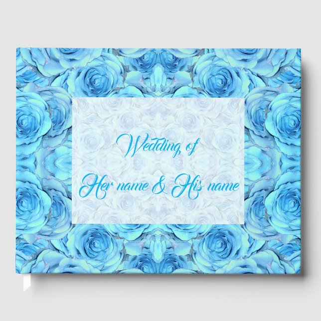 Livre D'or Design rose opulent dans le turquoise (Recto)