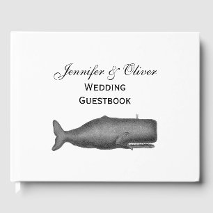 Livre D'or Dessin de baleine vintage du 19e siècle N